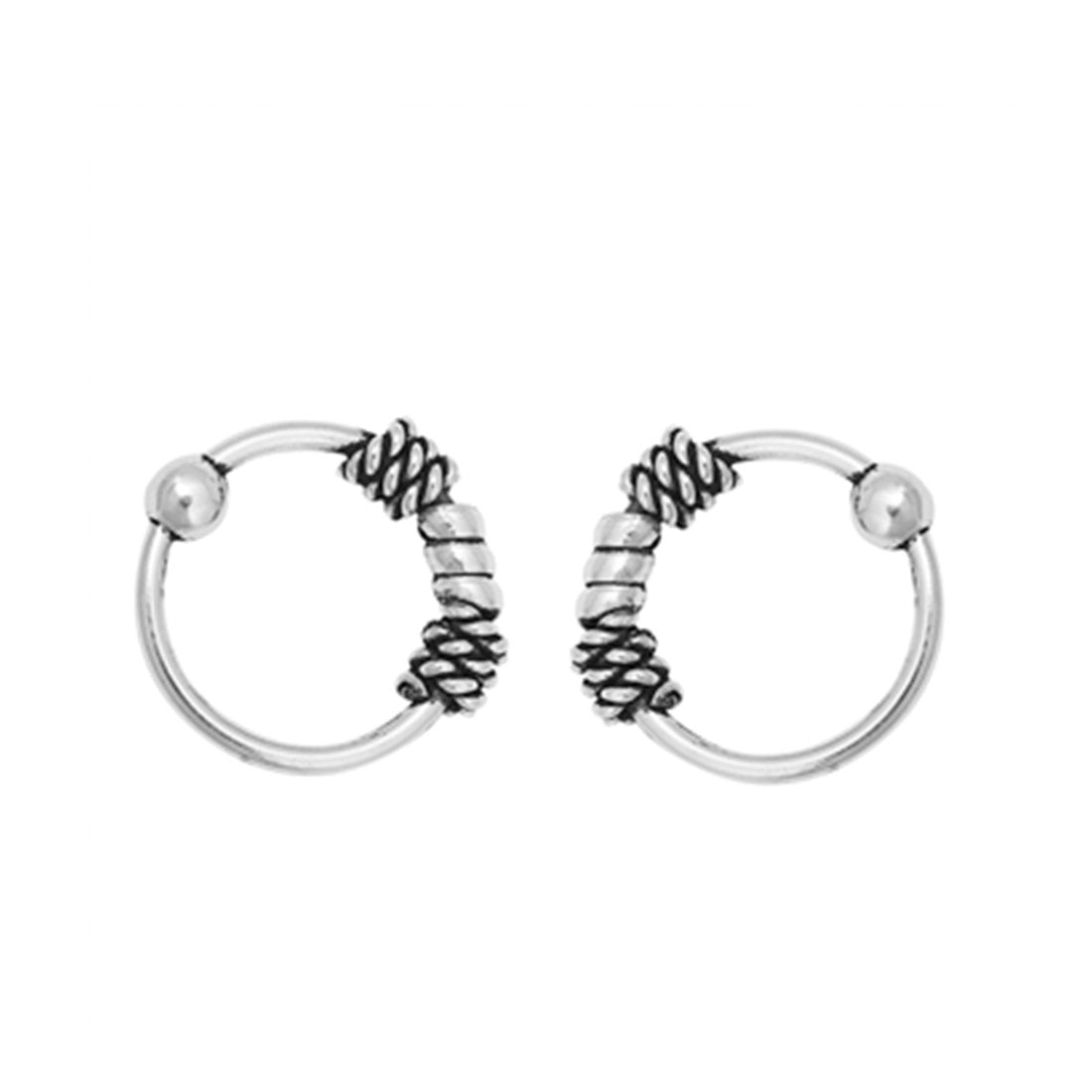 Tiny Pave Cubic Zirconia Half Hoop Post Earring – Super Silver